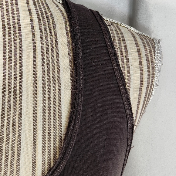 Truly Madly Deeply Los Angeles Brown Raw Edges Tunic Tank Top. Size Medium - Picture 3 of 8